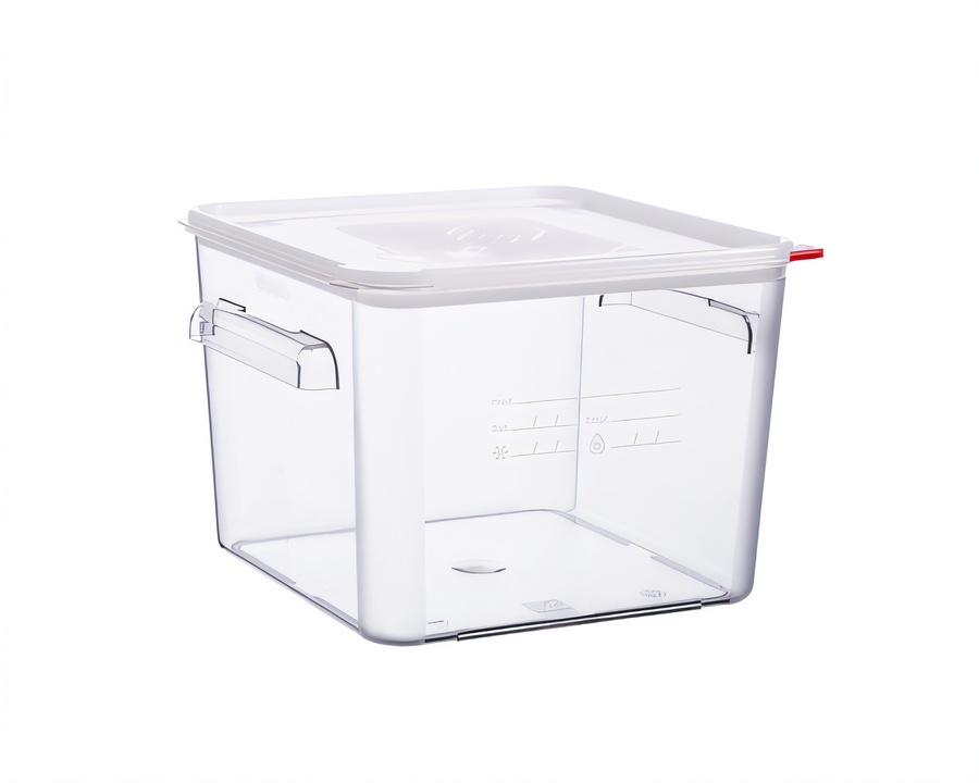 Product image #1 for Araven 12.6 Qt Square Clear Polycarbonate Food Storage Container with Airtight Lid and Embedded Label