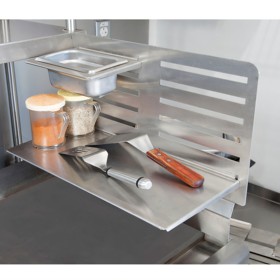 Product image #1 for BK Resources GrillCook Pro 18-Inch Stainless Steel Upright Prep Shelf Stand with 1/9 Pan Holder