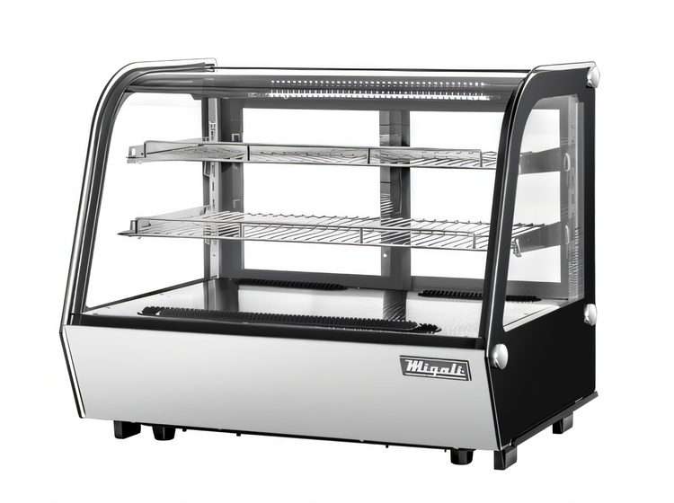 Product image #1 for Migali Competitor Series Countertop Refrigerated Display Case, 34.6-Inch, Curved Glass, 5.7 Cu. Ft.