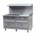 Thumbnail image #1 for Black Diamond 60-Inch 6-Burner Gas Range with 24-Inch Griddle and 2 Standard Ovens, Natural Gas