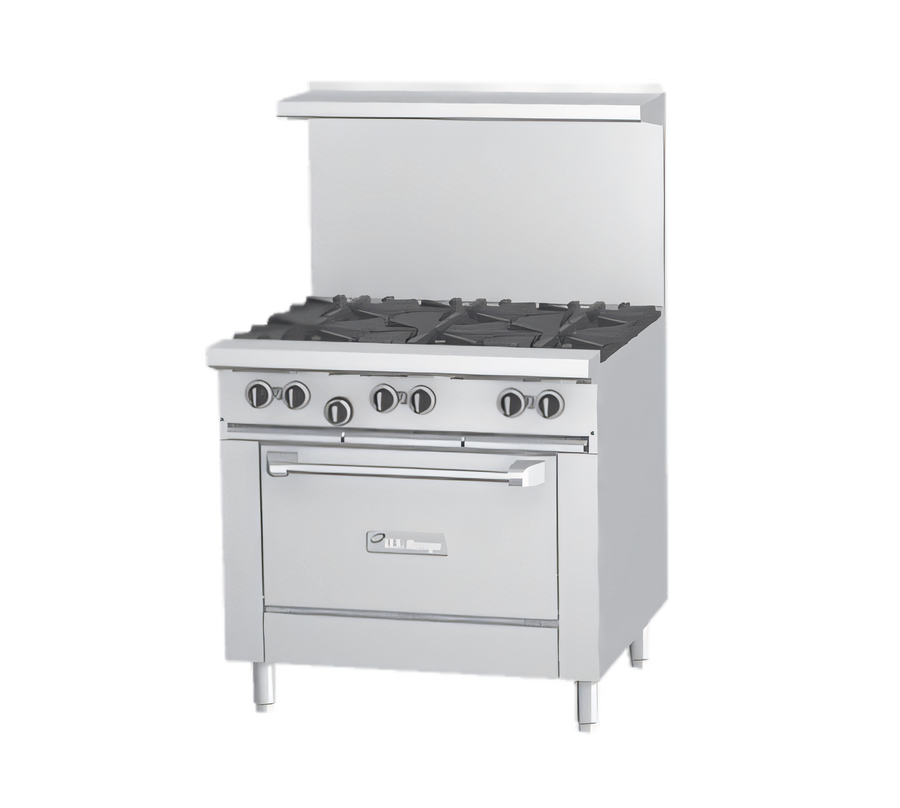 Product image #1 for Garland US Range U Series 36-Inch Gas Restaurant Range with 2 Open Burners, 24-Inch Griddle, and Standard Oven