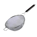 Thumbnail image #1 for 10-Inch Double Mesh Stainless Steel Strainer with Dark Hardwood Inset Handle