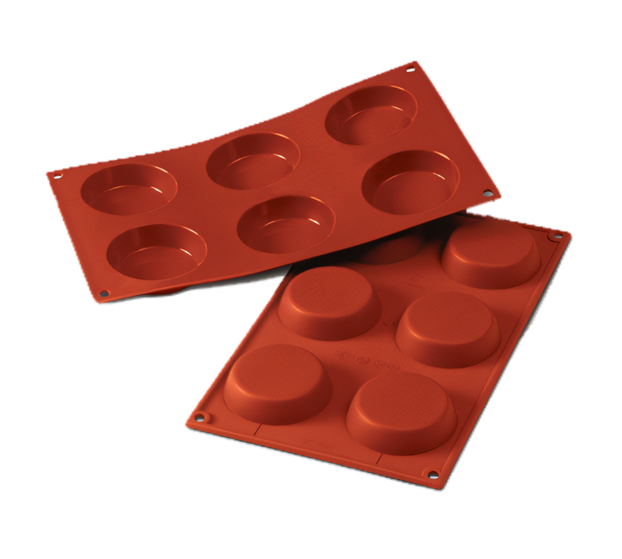 Product image #1 for Silikomart Siloconflex 6-Cavity Silicone Flan Mold
