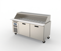 Randell 72-Inch Two-Section Mega-Top Refrigerated Sandwich Prep Table / Breading Table