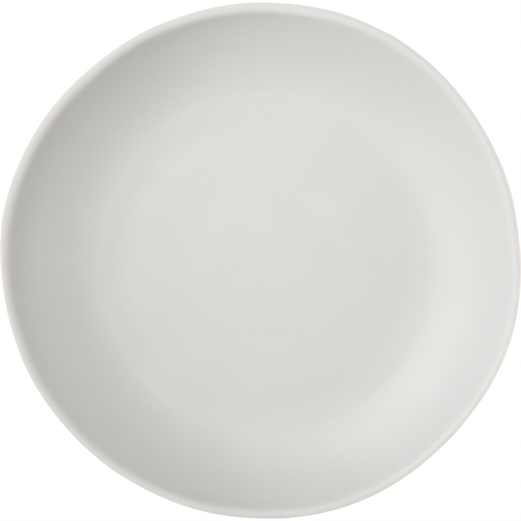 Product image #1 for Ridge 10-1/2 Inch Free-Form Melamine Dinner Plate, Cement, Matte Finish