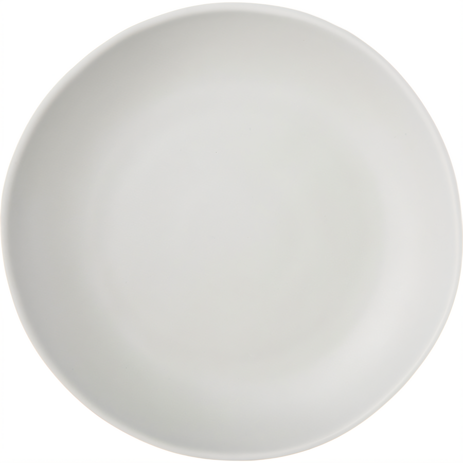 Product image #1 for Ridge 10-1/2 Inch Free-Form Melamine Dinner Plate, Cement, Matte Finish