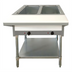 Thumbnail image #1 for Omcan USA LP Gas Open-Well Steam Table with 2 Full-Size Pan Capacity, Cutting Board, and Undershelf