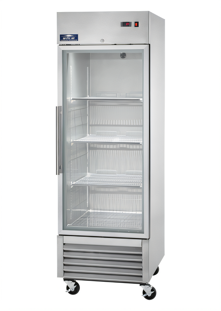 Product image #1 for Arctic Air AGDF23 27-Inch Single-Section Glass Door Reach-In Freezer, 23 Cu. Ft., Stainless Steel