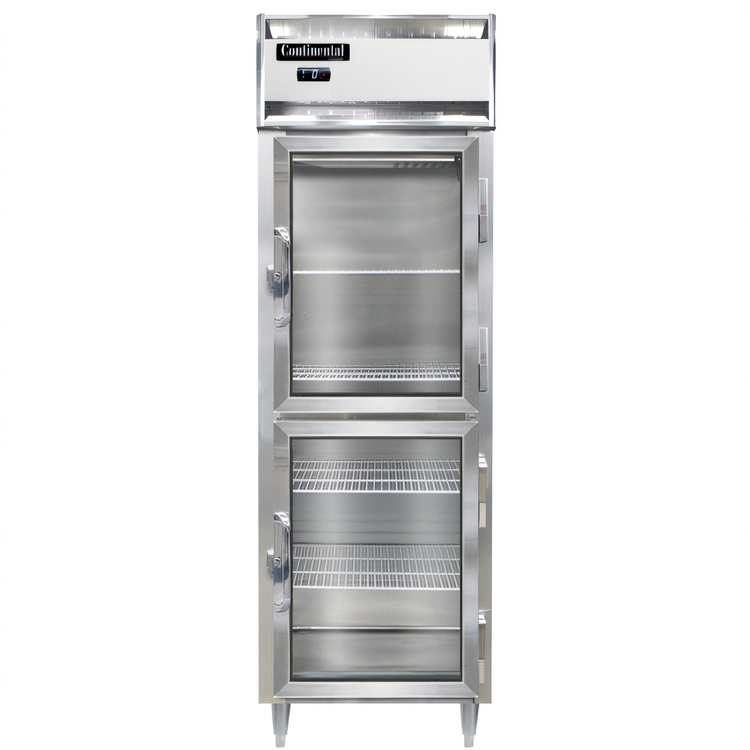 Product image #1 for Continental Refrigerator Designer Line 1-Section Reach-in Freezer with Half-Height Glass Doors