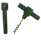 Thumbnail image #1 for Spill-Stop 132-04 Pocket Corkscrew, 4-Inch, Twist & Pull, Metal Wire Worm, Green Plastic Handle