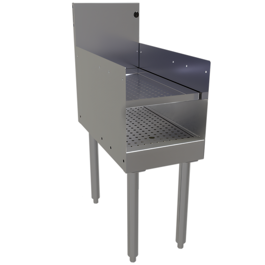 Product image #1 for Glastender Free-Standing Recessed Drainboard, 12-Inch Wide x 24-Inch Deep, Stainless Steel