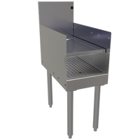 Glastender Free-Standing Recessed Drainboard, 12-Inch Wide x 24-Inch Deep, Stainless Steel