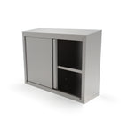 Thumbnail image #1 for John Boos WCS-60 60-Inch Wall-Mounted Stainless Steel Cabinet with Sliding Doors and Fixed Shelf