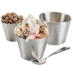 Thumbnail image #1 for American Metalcraft DWSC7 7 oz Double-Wall Stainless Steel Sauce Cup, Satin Finish Case of 72