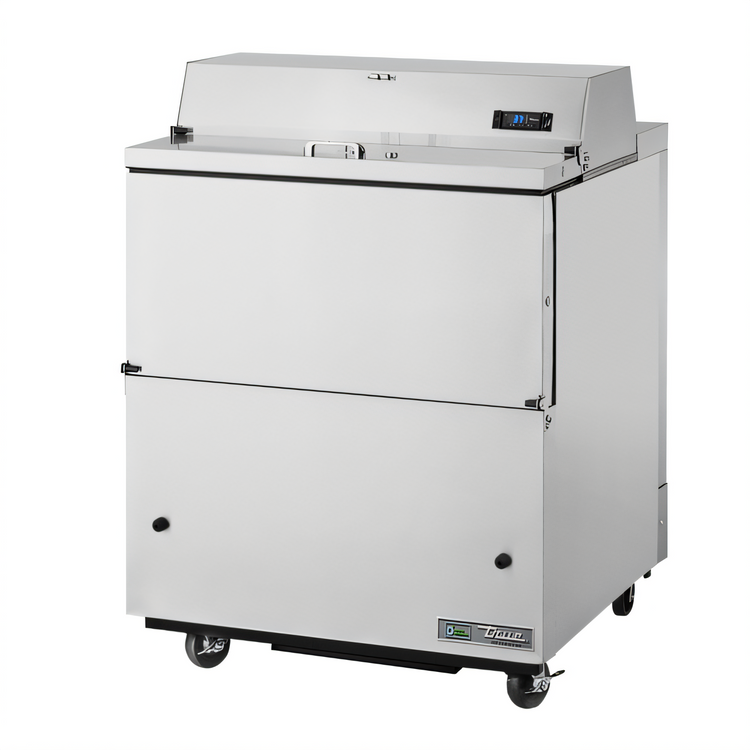 Product image #1 for True Mobile Stainless Steel Milk Cooler Cart, 8-Crate Capacity, Forced-Air