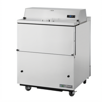 True Mobile Stainless Steel Milk Cooler Cart, 8-Crate Capacity, Forced-Air