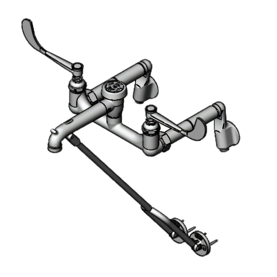 Product image #1 for T&S Brass Service Sink Faucet with Vacuum Breaker Nozzle, 15-3/4-Inch Reach