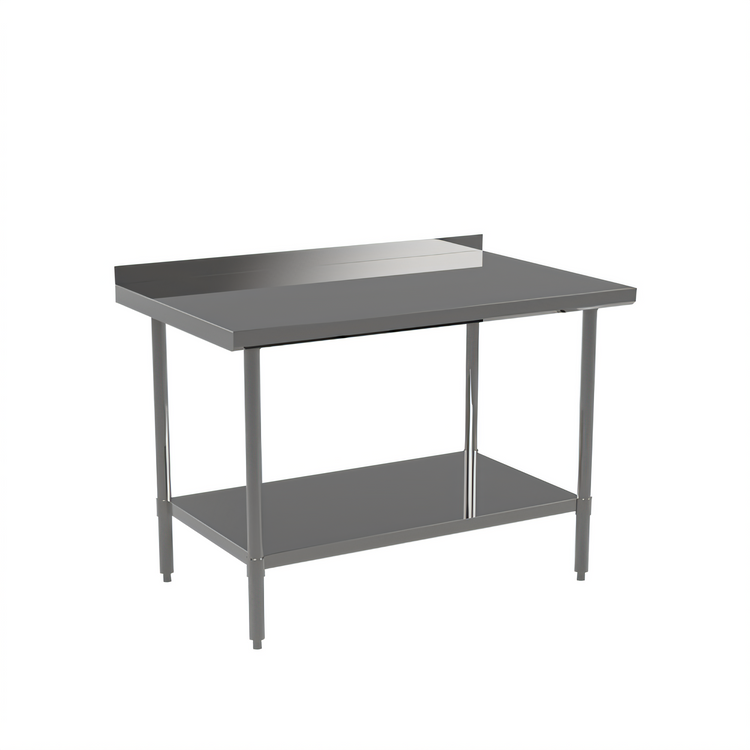 Product image #1 for Mixrite 60-Inch x 24-Inch x 36-Inch Stainless Steel Work Table with Adjustable Undershelf and 2-Inch Rear Edge Up