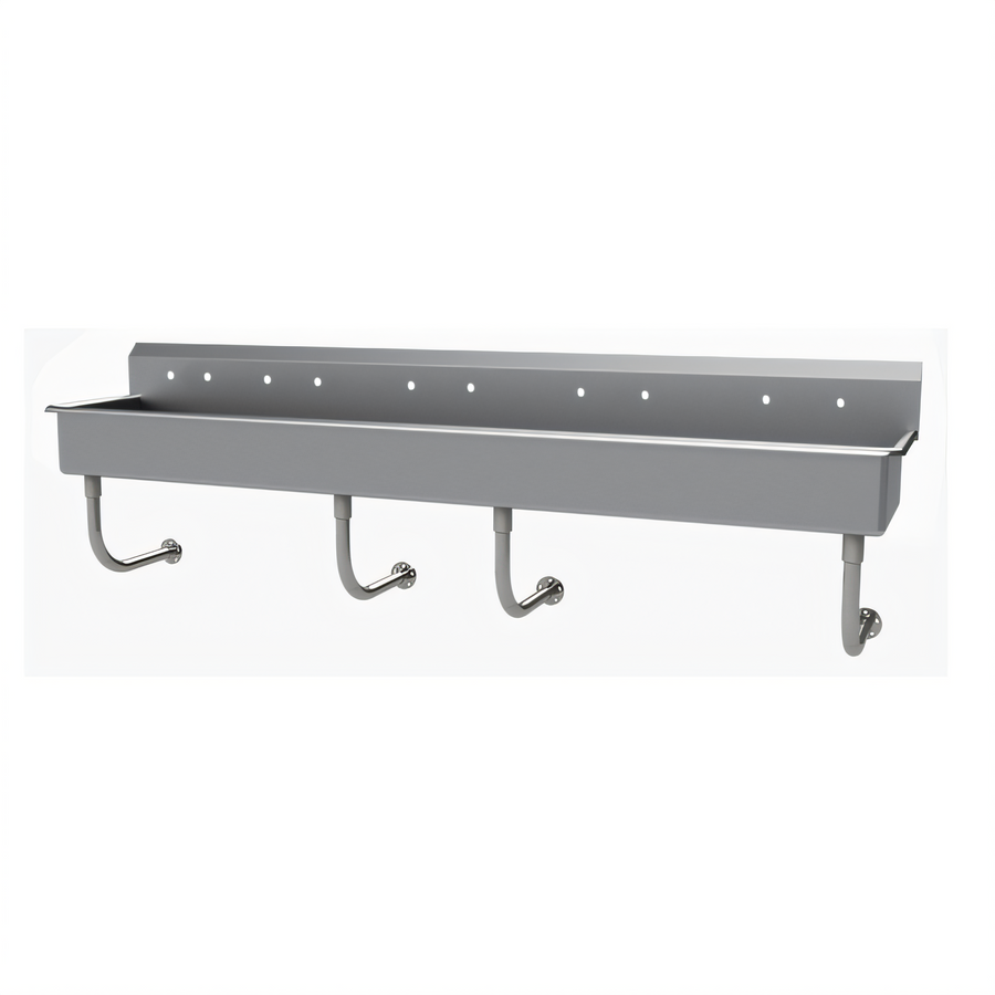 Product image #1 for Advance Tabco 100-Inch Wall-Mounted Multiwash Hand Sink with 5 Faucet Hole Sets