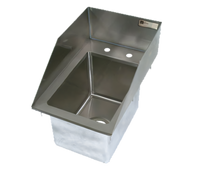 John Boos Pro-Bowl 1-Compartment Drop-In Stainless Steel Hand Sink with Side Splashes, 10