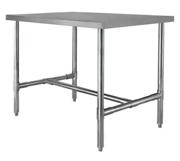 Product image #1 for 36-Inch x 18-Inch 18-Gauge 430 Stainless Steel Open Base Work Table