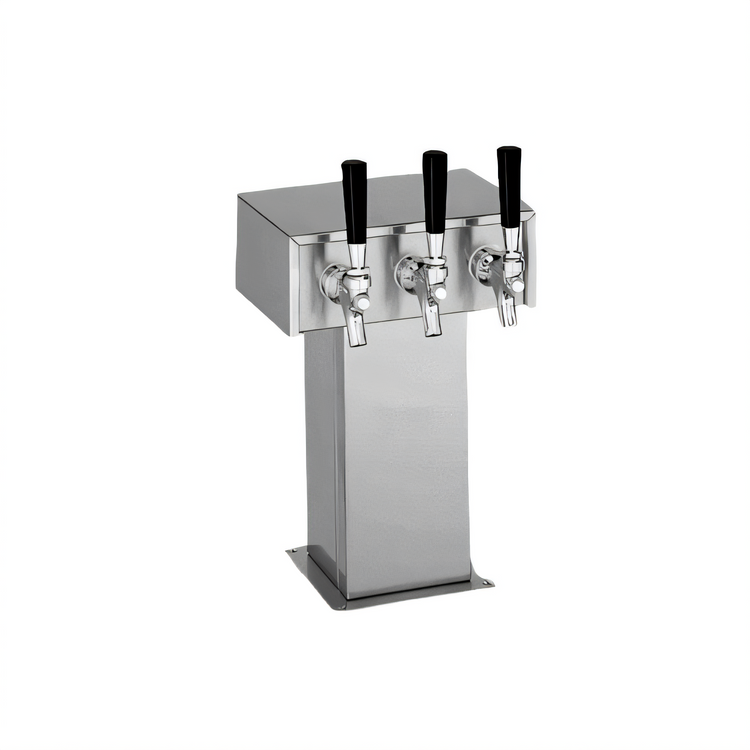 Product image #1 for Perlick 3780-3B Air-Cooled Tee Draft Beer Tower, 3 Faucet Capacity, Stainless Steel