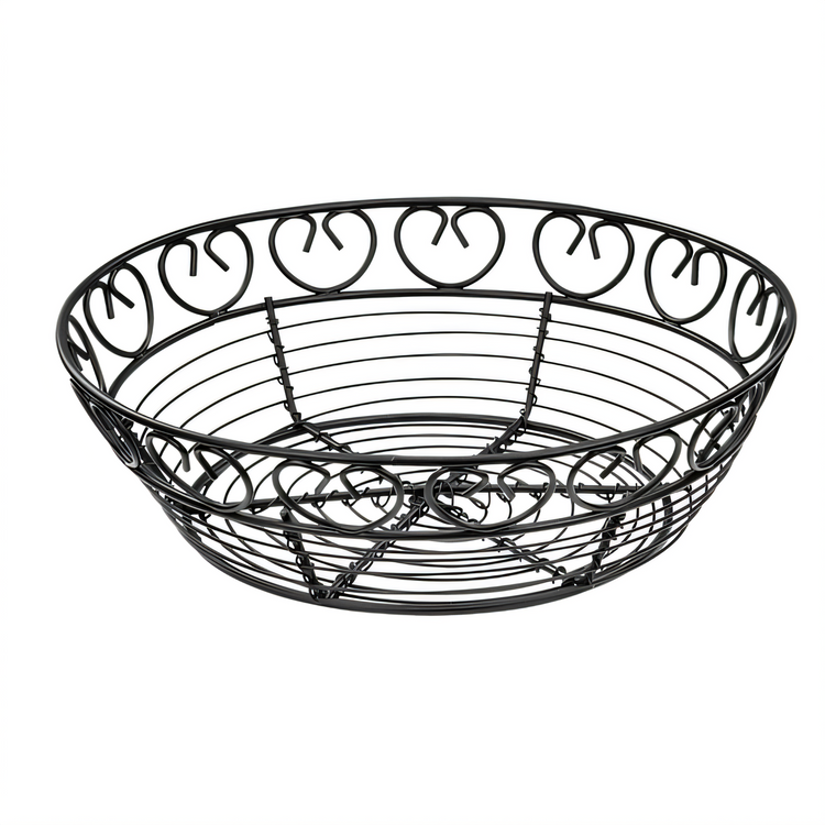 Product image #1 for Winco 8-Inch Round Wire Bread/Fruit Basket, Black