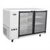 Thumbnail image #1 for Atosa Two-Section Shallow-Depth Back Bar Cooler with Locking Glass Doors, 15 Cu. Ft., Self-Contained Side-Mount Refrigeration