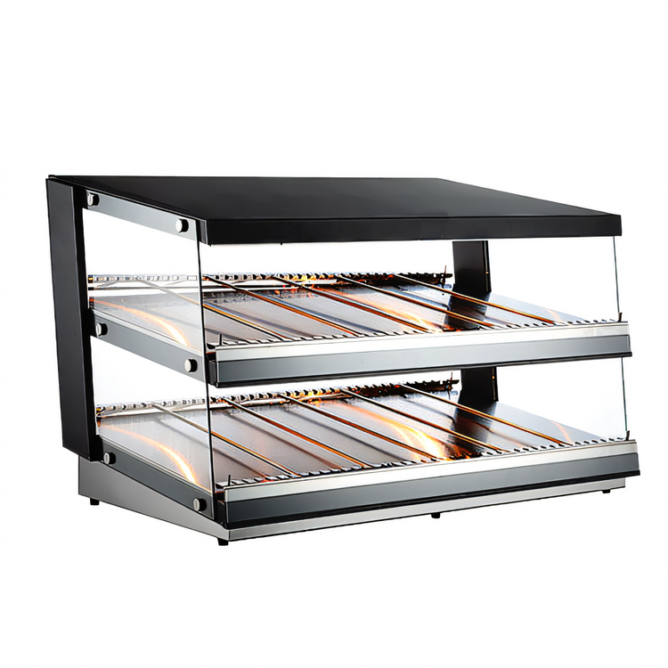Product image #1 for Omcan Heated Pass-Through Hot Food Display Station, 43.5 Inch Countertop, 4.27 Cu. Ft., 120V