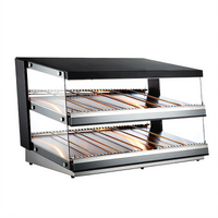 Omcan Heated Pass-Through Hot Food Display Station, 43.5 Inch Countertop, 4.27 Cu. Ft., 120V