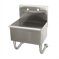 Advance Tabco Wall Mounted Service Sink with 18 x 14 x 12 Inch Bowl and 8-1/2 Inch Backsplash, 304 Stainless Steel