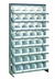 Thumbnail image #1 for Quantum Sloped Single-Sided Steel Pick Rack with 8 Shelves and 40 Clear Bins