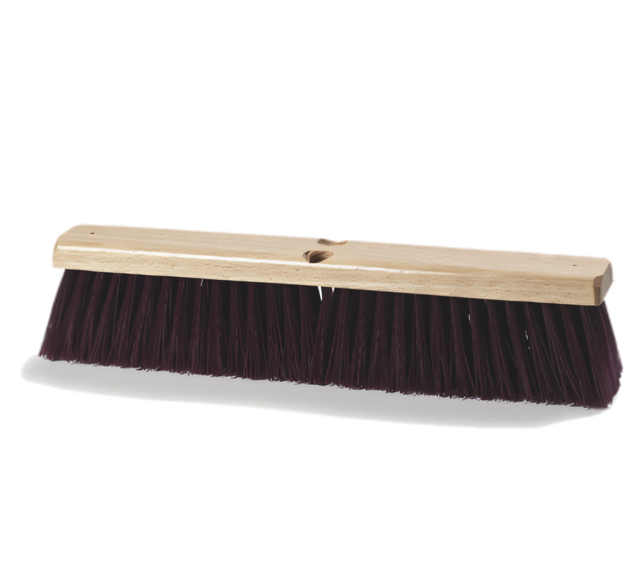 Product image #1 for Sparta Basic Sweeps 24-Inch Crimped Polypropylene Garage Push Broom Head, Maroon, Without Handle