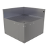 Thumbnail image #1 for Glastender Underbar 24 x 24 Inch Stainless Steel Inside Rectangle Corner Drainboard with Backsplash, Removable Insert, No Legs