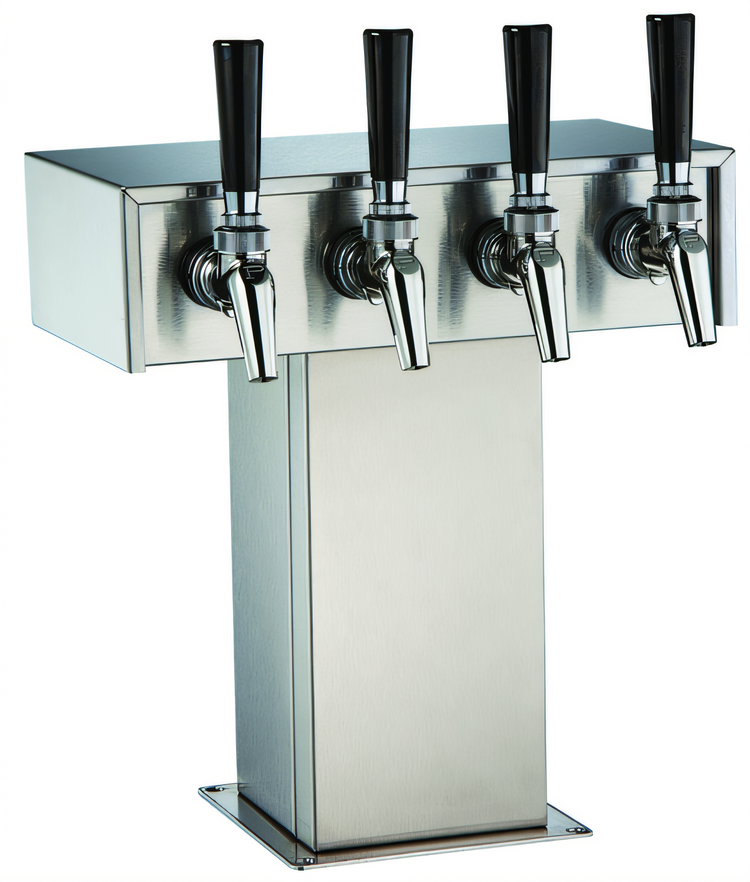 Product image #1 for Perlick Stainless Steel Air-Cooled Tee Beer Tower with 2 Faucets