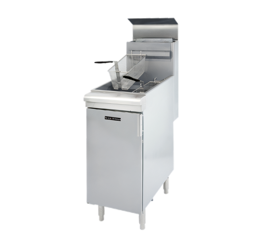 Product image #1 for Black Diamond Commercial Floor Standing Liquid Propane Gas Deep Fryer, Stainless Steel, 35-40 lb Oil Capacity, 90,000 BTU