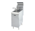 Thumbnail image #1 for Black Diamond Commercial Floor Standing Liquid Propane Gas Deep Fryer, Stainless Steel, 35-40 lb Oil Capacity, 90,000 BTU