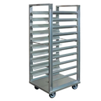 Thumbnail image #1 for Dinex DXP620U Universal Aluminum Angle Rack, 20-Tray Capacity, 3-Inch Slide Spacing