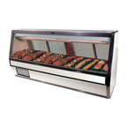 Thumbnail image #1 for Howard-McCray 40E Series R-CMS40E-10-LED 124-1/2-Inch Remote Red Meat Service Case, LED Lighting, White Finish, Stainless Steel Top
