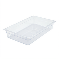 Winco Poly-Ware Full-Size Clear Polycarbonate Food Pan, 3-1/2 Inch Deep