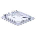 Thumbnail image #1 for CFS Brands StorPlus™ 10319Z07 1/6 Size Clear Polycarbonate Hinged Food Pan Lid with Spoon Notch Case of 6