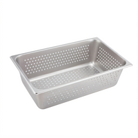 Winco Full-Size 6-Inch Deep Perforated 25-Gauge Stainless Steel Steam Table Pan