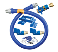 Dormont Blue Hose 3/4-Inch x 48-Inch Moveable Gas Connector Kit with Safety Quik Quick-Disconnect Valve and Restraining Device