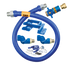 Thumbnail image #1 for Dormont Blue Hose 3/4-Inch x 48-Inch Moveable Gas Connector Kit with Safety Quik Quick-Disconnect Valve and Restraining Device