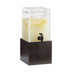 Thumbnail image #1 for Midnight Bamboo 1.5 Gallon Square Beverage Dispenser with Ice Chamber and Drip Tray