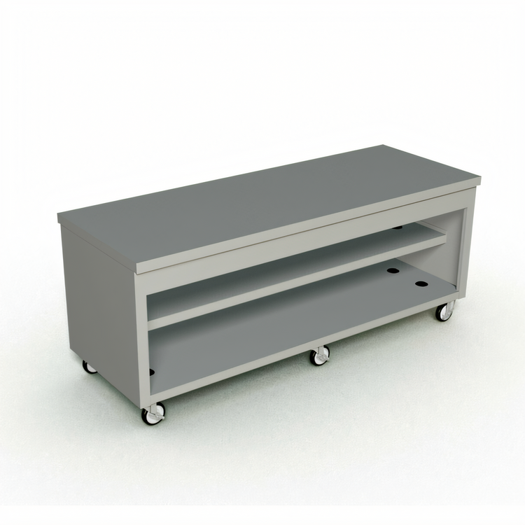 Product image #1 for Thurmaduke TST-88SS 88" Mobile Solid Top Stainless Steel Utility Counter