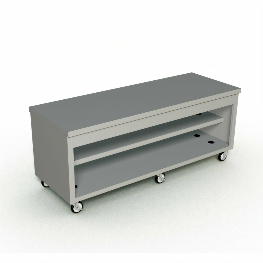 Product image #1 for Thurmaduke TST-88SS 88" Mobile Solid Top Stainless Steel Utility Counter