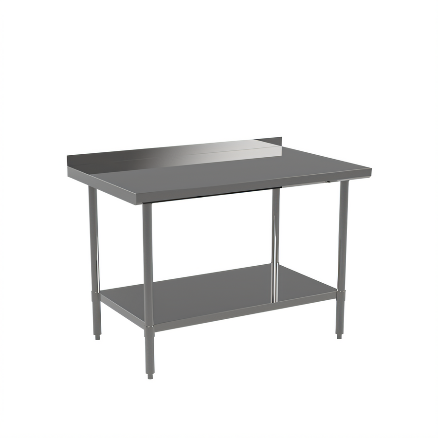 Product image #1 for Mixrite 72 Inch 18-Gauge Stainless Steel Work Table with 2 Inch Rear Edge Up and Undershelf