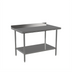 Thumbnail image #1 for Mixrite 72 Inch 18-Gauge Stainless Steel Work Table with 2 Inch Rear Edge Up and Undershelf