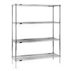 Thumbnail image #1 for Redipak 5-Tier Wire Shelving Unit, 60 x 18 x 74 Inches, Stationary, Blue-Green Hybrid Epoxy Finish
